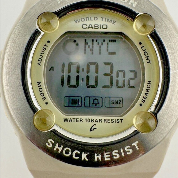 Casio BABY-G White Silicone World Time Watch BG1300-7WC Alarm Chronograph - Picture 4 of 6